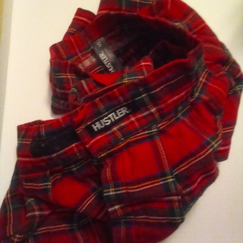 Hustler Red Plaid Pleated Skirt